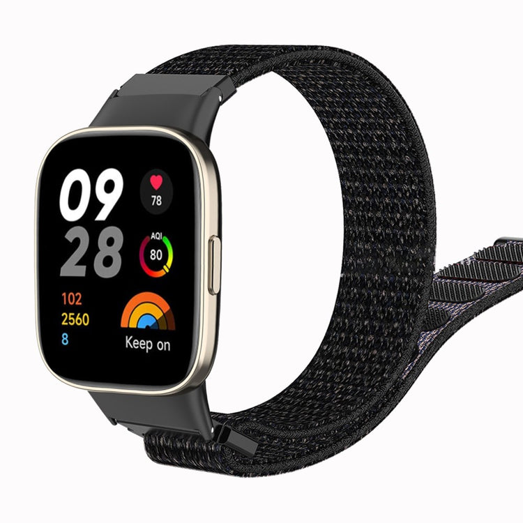 Nylon Universal Rem passer til Xiaomi Redmi Watch 3 / Xiaomi Mi Watch Lite 3 - Sort#serie_5