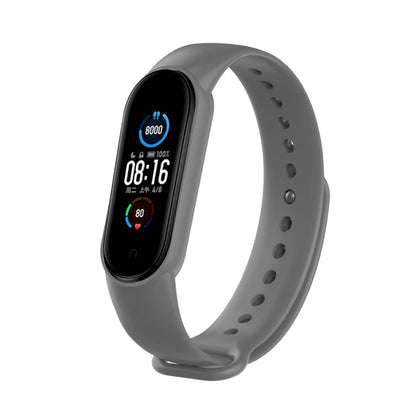 Meget fint Xiaomi Mi Band 5 Silikone Rem - Sølv#serie_3