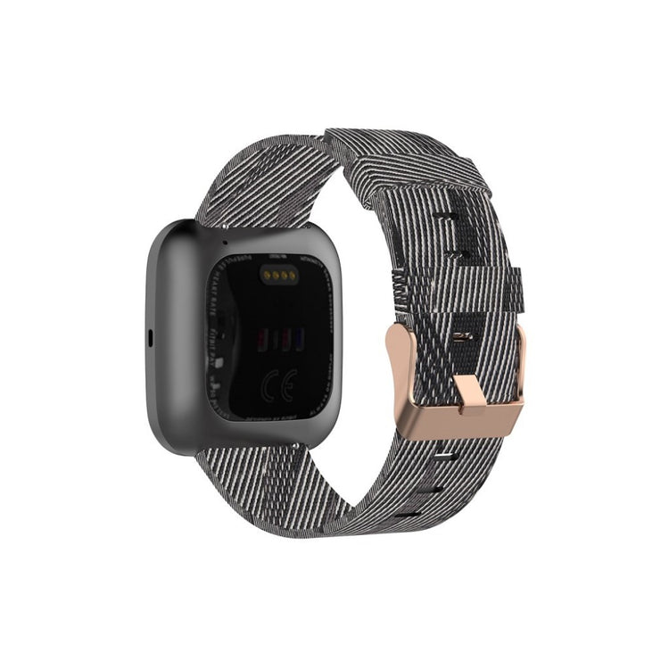 Helt vildt rart Fitbit Versa 2 / Fitbit Blaze Nylon Rem - Sort#serie_2