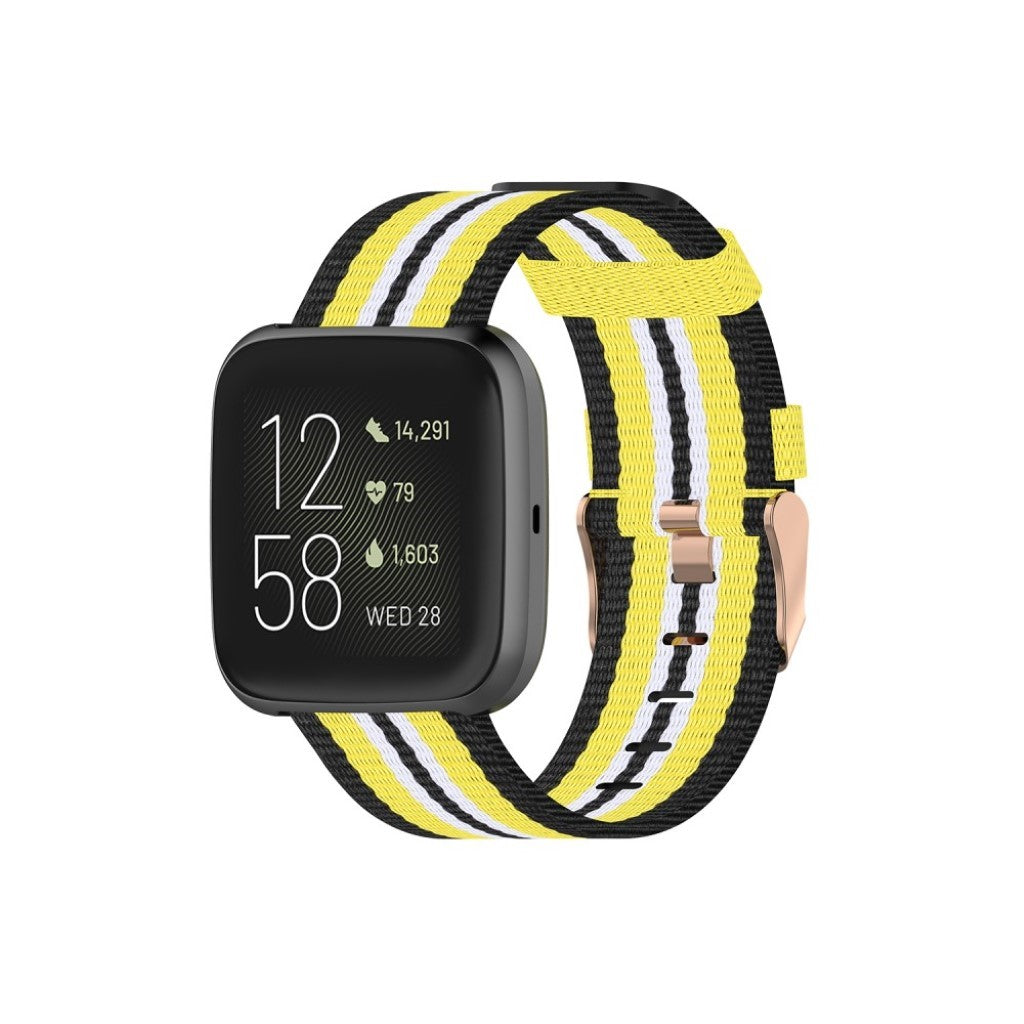 Helt vildt rart Fitbit Versa 2 / Fitbit Blaze Nylon Rem - Gul#serie_7