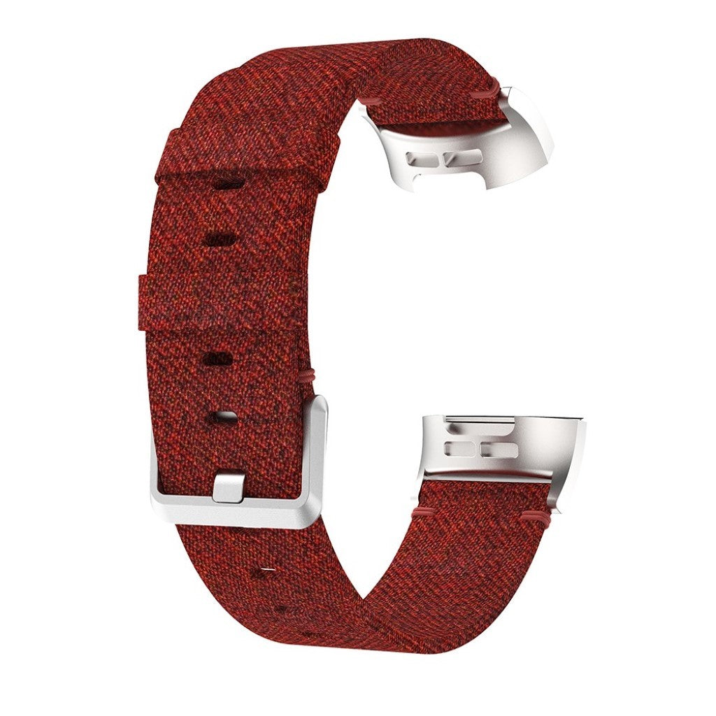 Meget kønt Fitbit Charge 4 / Fitbit Charge 3 Nylon Rem - Rød#serie_3