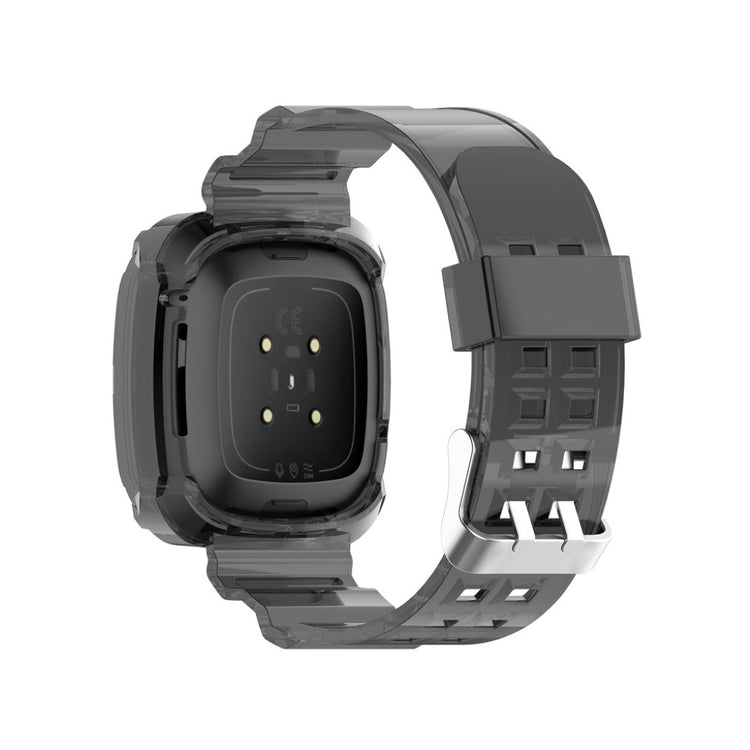 Vildt hårdfør Fitbit Versa 3 / Fitbit Sense Silikone Rem - Gennemsigtig#serie_1