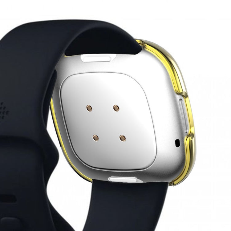 Fitbit Versa 3 / Fitbit Sense  Rhinsten og Silikone Bumper  - Guld#serie_6