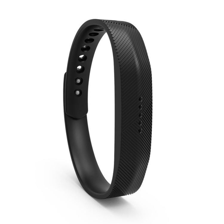 Super fint Fitbit Flex 2 Silikone Rem - Sort#serie_12