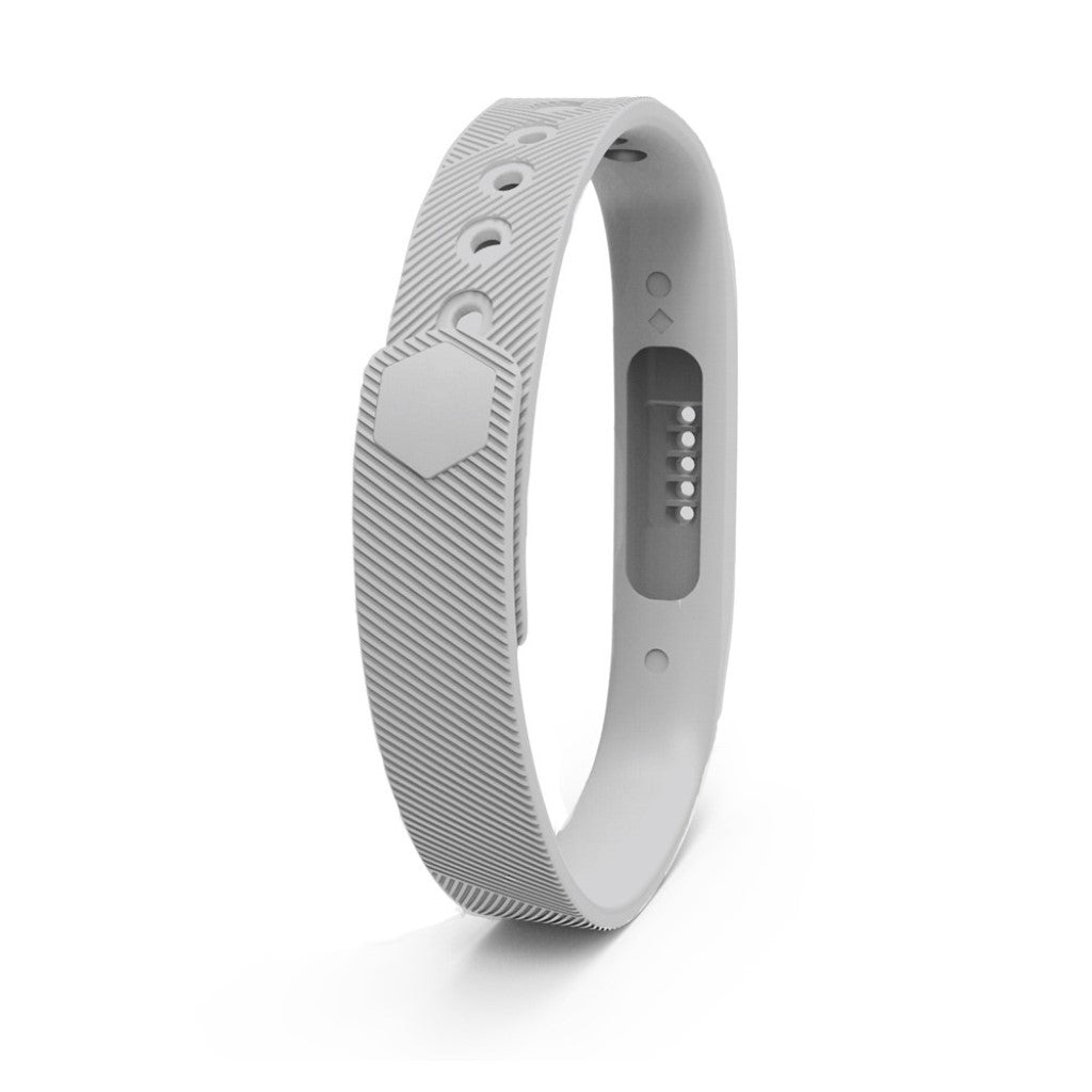 Super fint Fitbit Flex 2 Silikone Rem - Sølv#serie_6