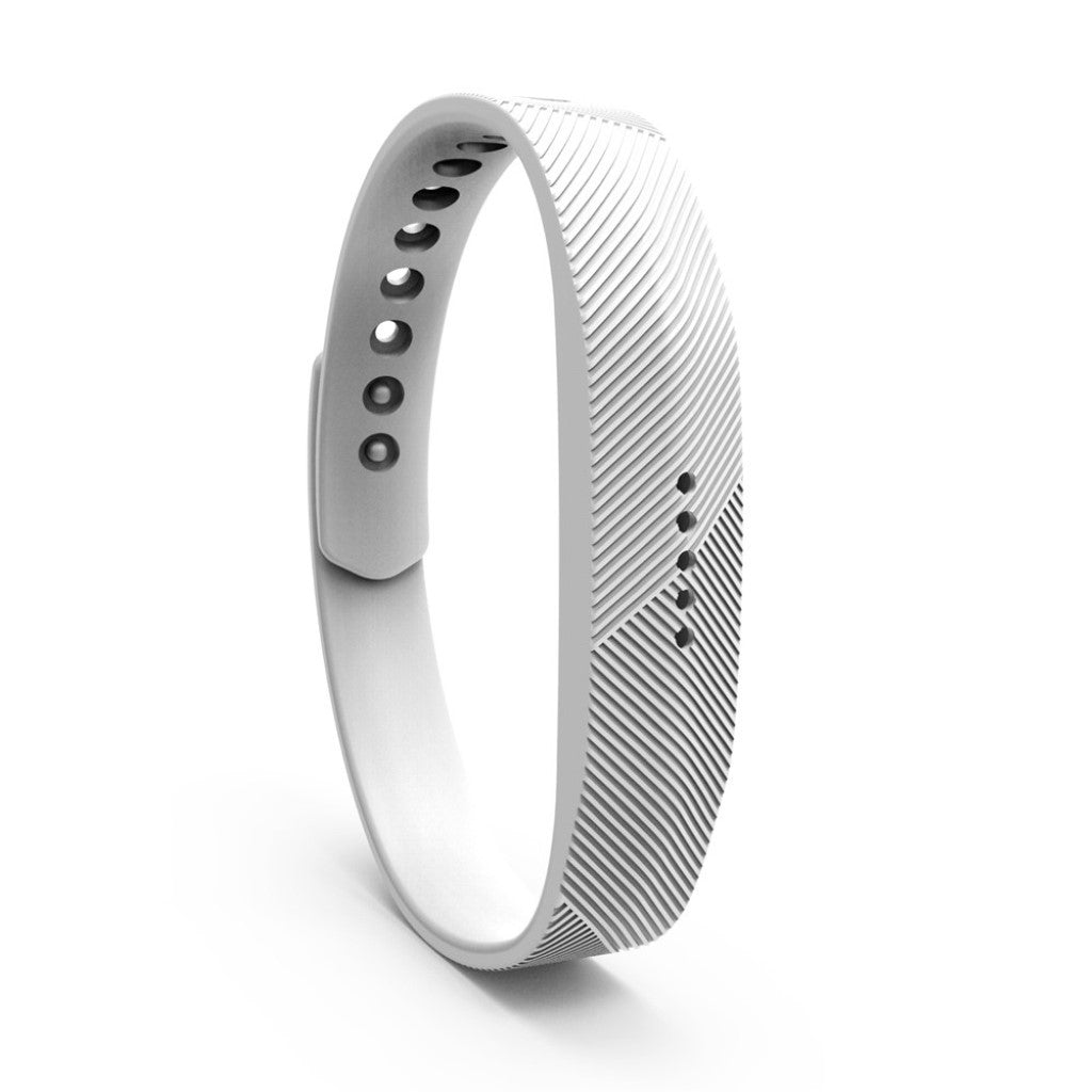 Super fint Fitbit Flex 2 Silikone Rem - Hvid#serie_8