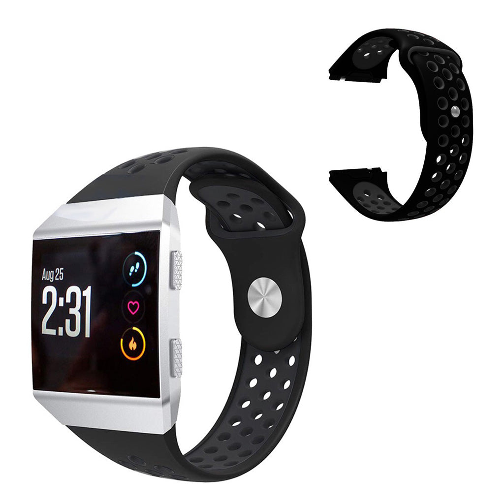 Vildt flot Fitbit Ionic Silikone Rem - Sort#serie_2