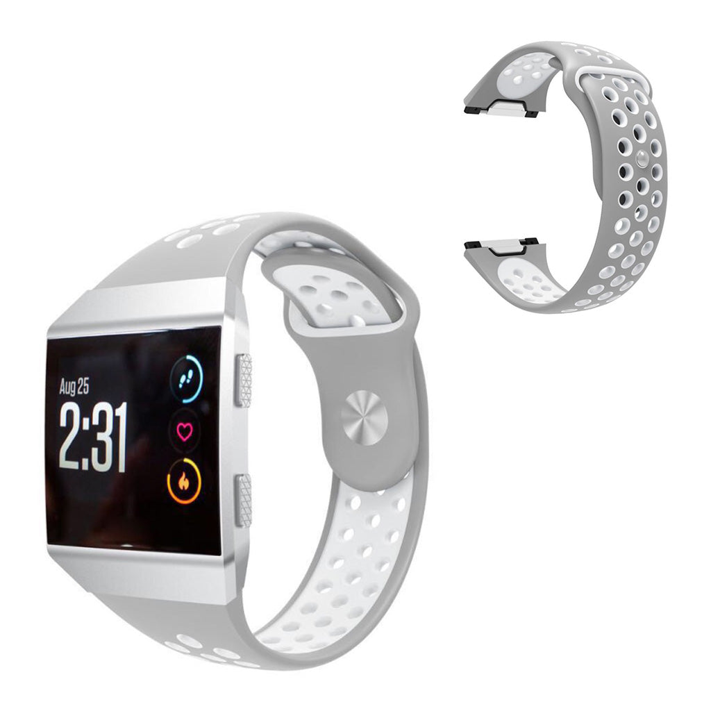 Vildt flot Fitbit Ionic Silikone Rem - Sølv#serie_5