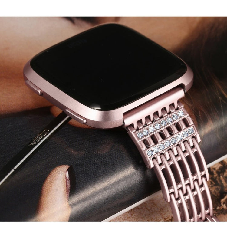 Cool Fitbit Versa Metal og Rhinsten Rem - Flerfarvet#serie_2