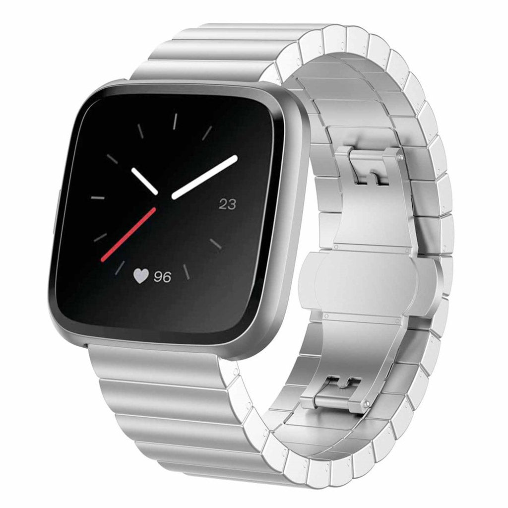 Stilfuld Fitbit Versa Metal Rem - Sølv#serie_2