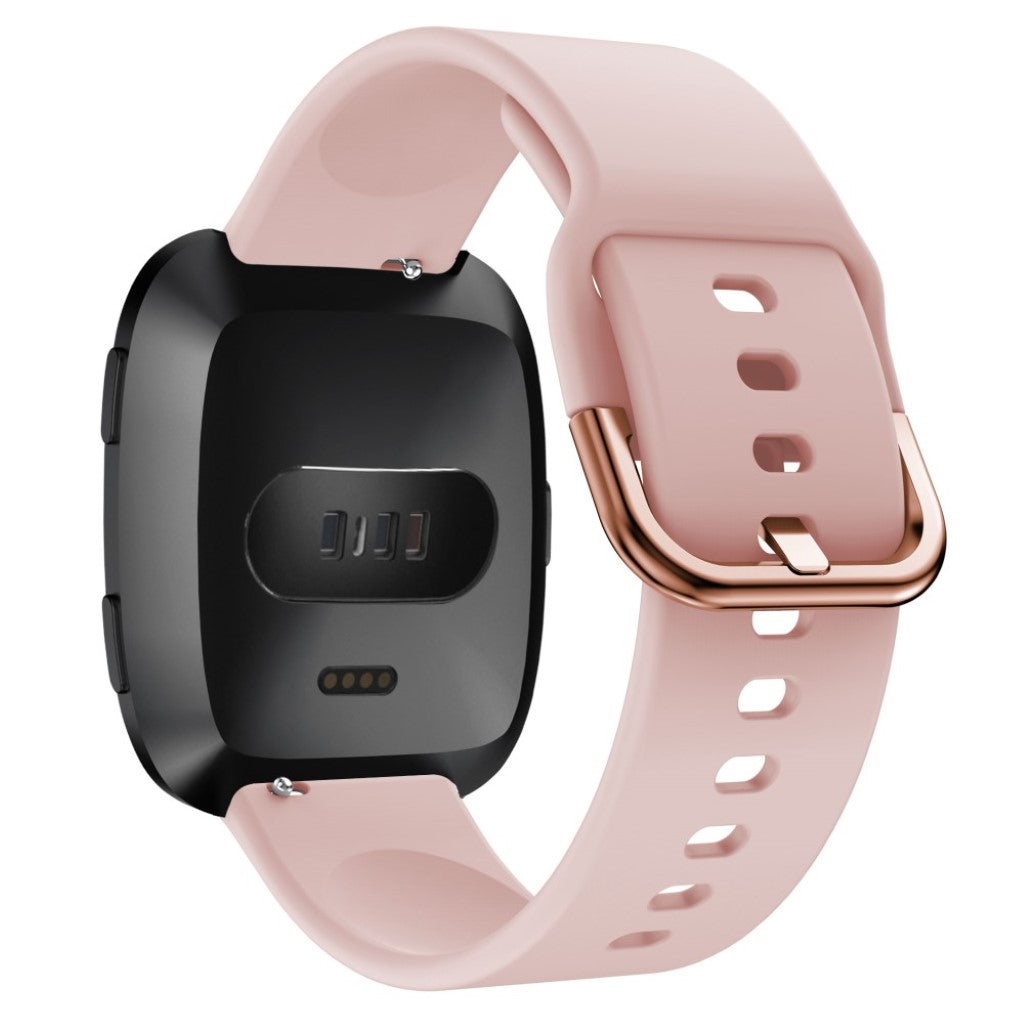 Vildt slidstærk Fitbit Versa Silikone Rem - Pink#serie_4