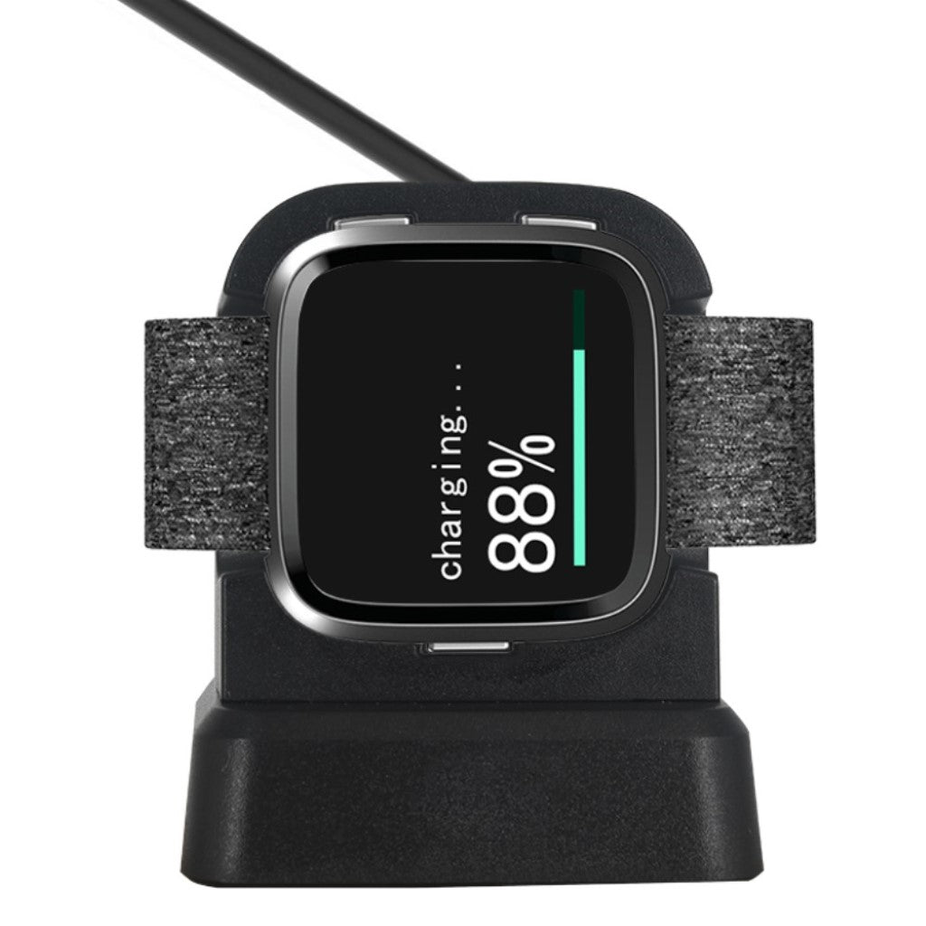 Plastik Fitbit Versa USB Ladestation - Sort#serie_078