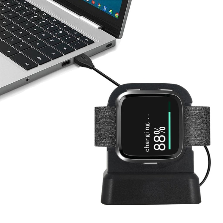 Plastik Fitbit Versa USB Ladestation - Sort#serie_078