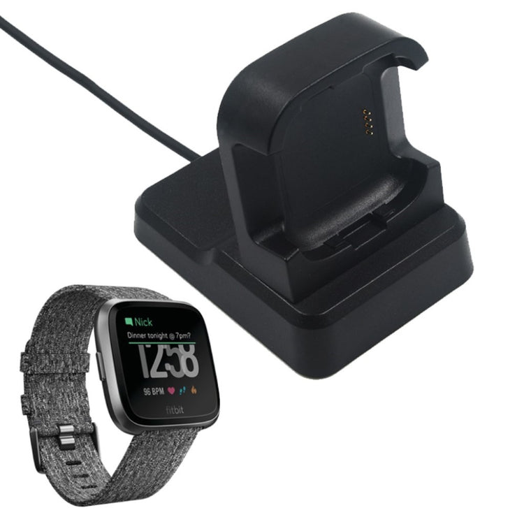 Plastik Fitbit Versa USB Ladestation - Sort#serie_078