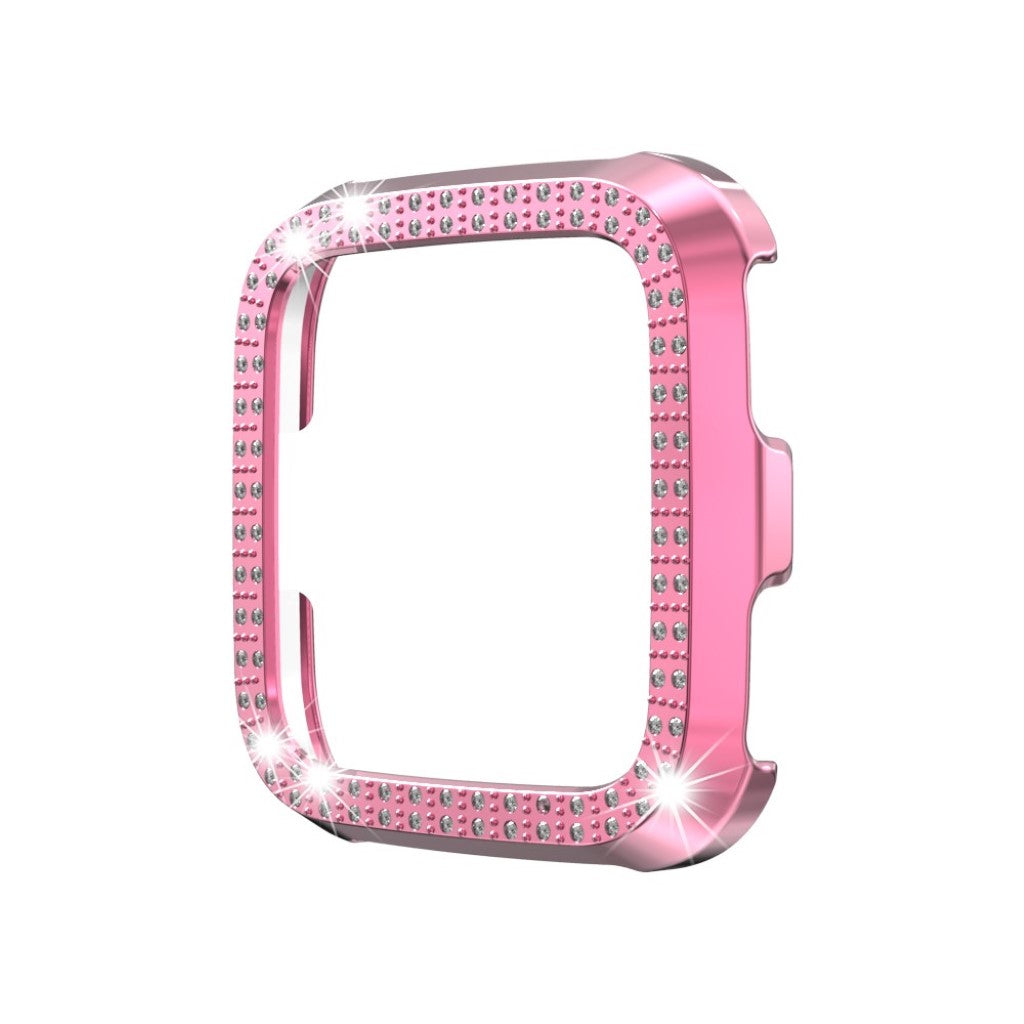 Fitbit Versa  Rhinsten og Silikone Bumper  - Pink#serie_6