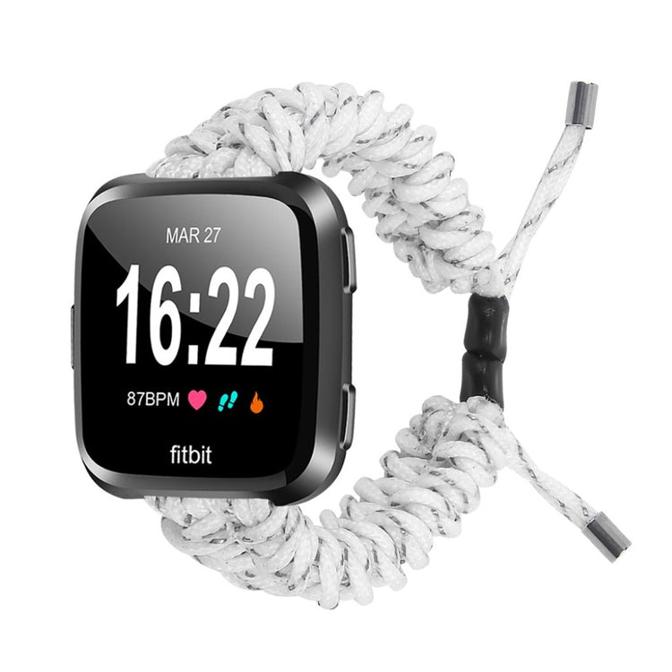 Rigtigt nydelig Fitbit Versa Nylon Rem - Hvid#serie_10