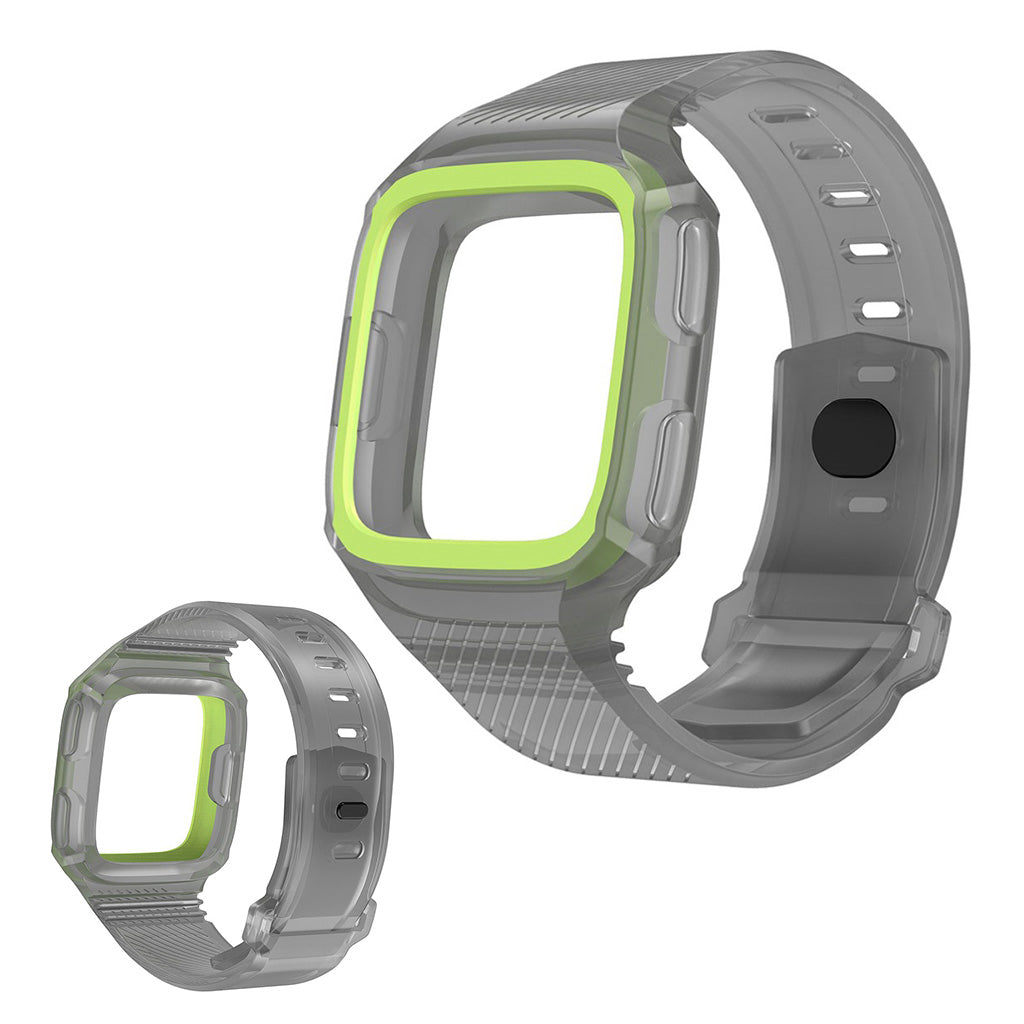 Helt vildt smuk Fitbit Versa Silikone Rem - Sølv#serie_7