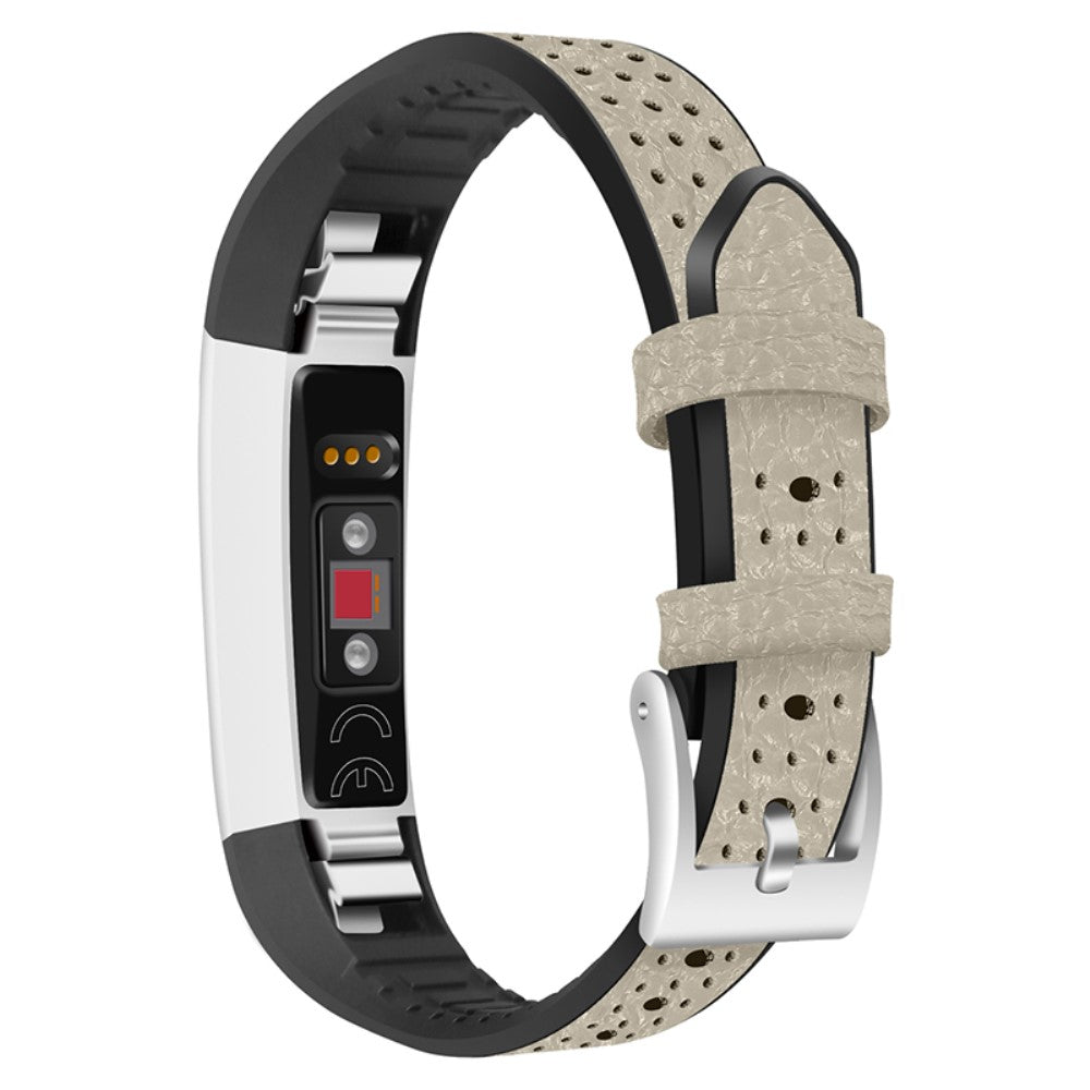 Super holdbart Fitbit Alta Ægte læder Rem - Brun#serie_4