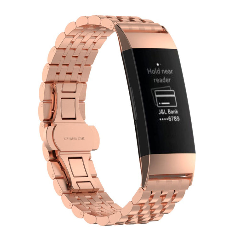 Godt Fitbit Charge 3 Metal Rem - Flerfarvet#serie_2