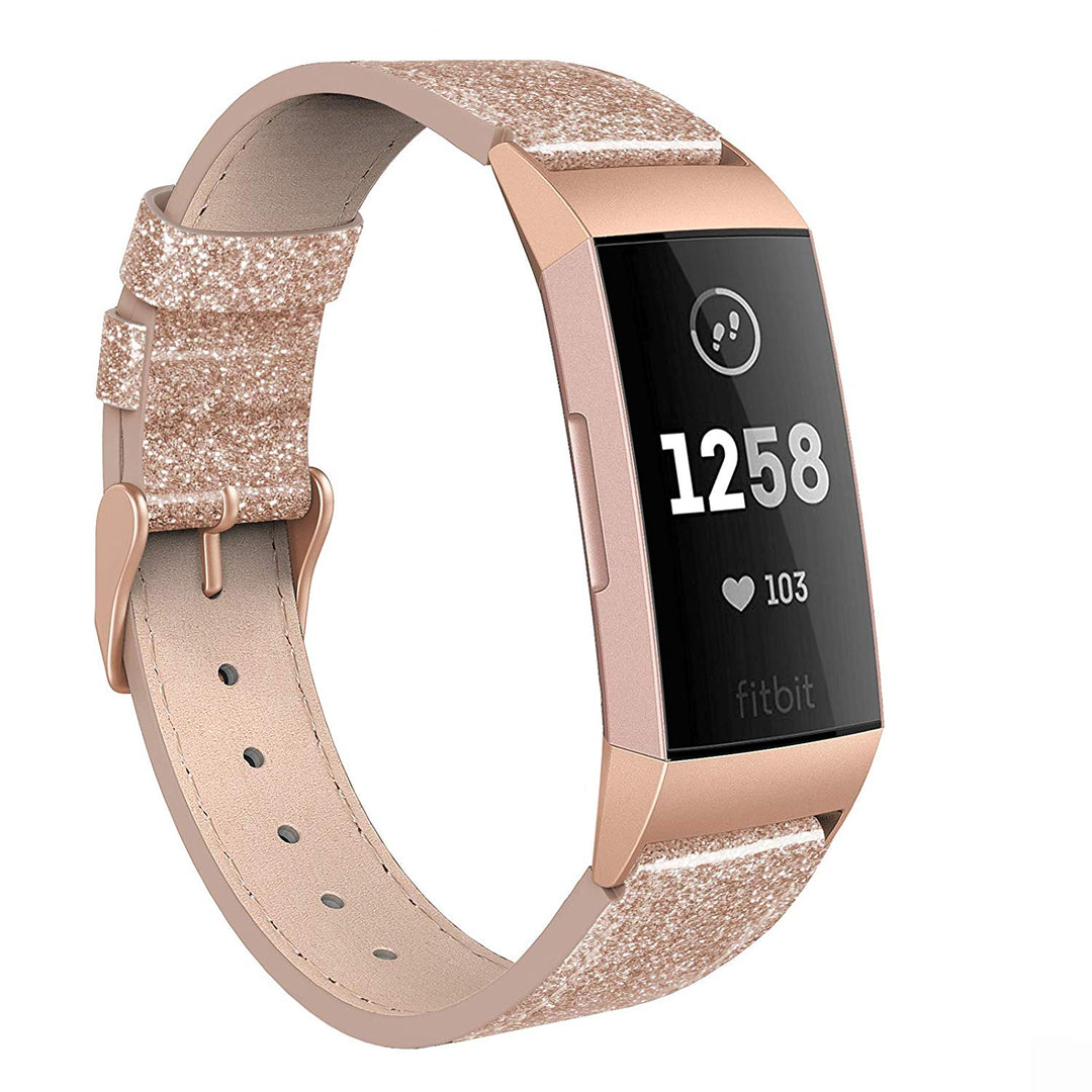 Meget godt Fitbit Charge 3 Ægte læder Rem - Pink#serie_4