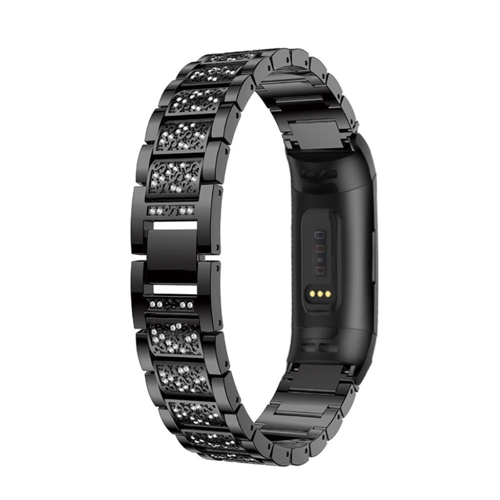 Meget nydelig Fitbit Charge 3 Metal Rem - Sort#serie_1