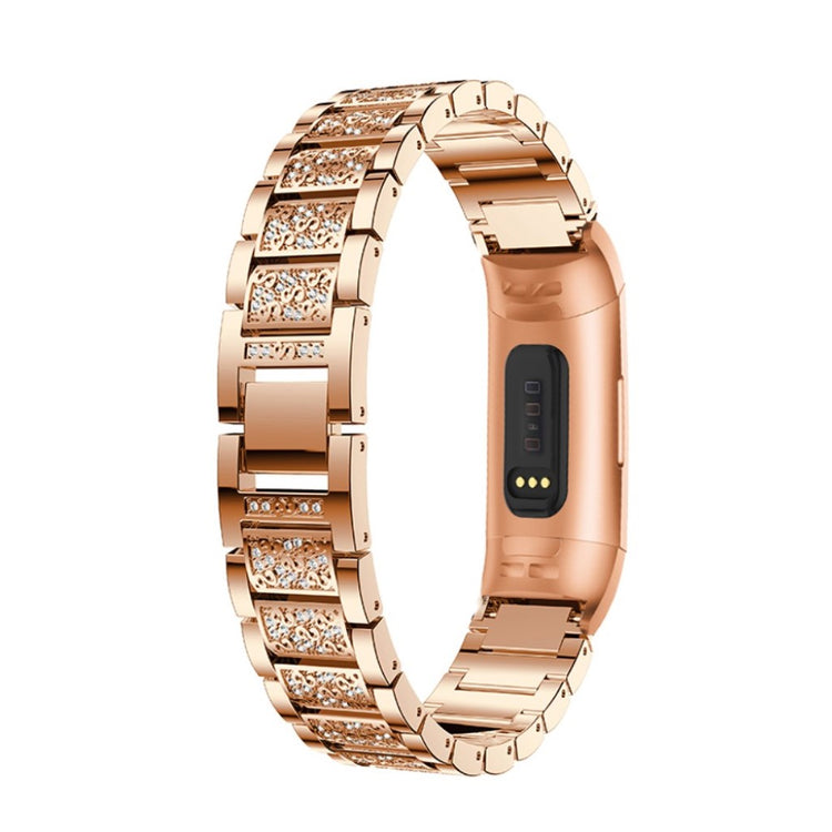 Meget nydelig Fitbit Charge 3 Metal Rem - Pink#serie_3