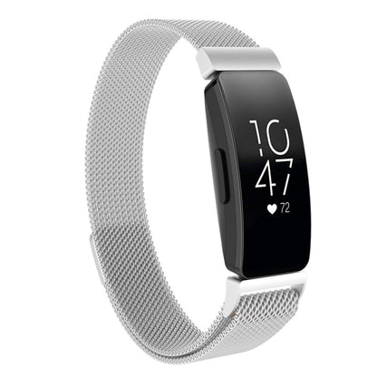 Mega slidstærk Fitbit Inspire Metal Rem - Sølv#serie_013