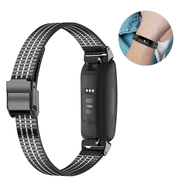 Vildt nydelig Fitbit Inspire Metal Rem - Sort#serie_1