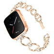 Notevolmente Alla Moda Fitbit Versa Lite Metallo E Strass Cinturino