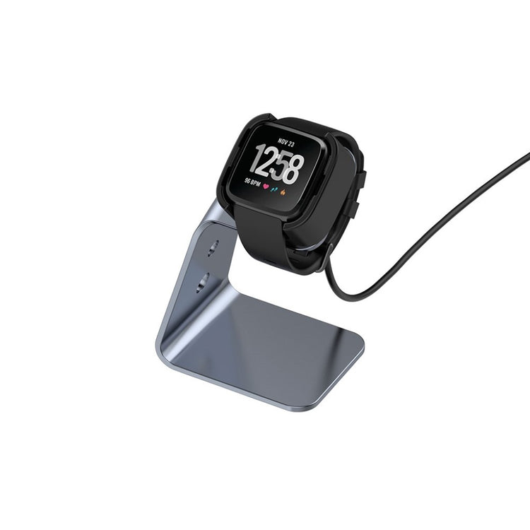 Metal Fitbit Versa Lite Ladestation - Sølv#serie_1