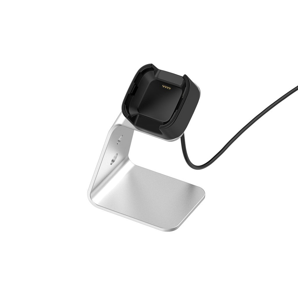 Metal Fitbit Versa Lite Ladestation - Sølv#serie_2