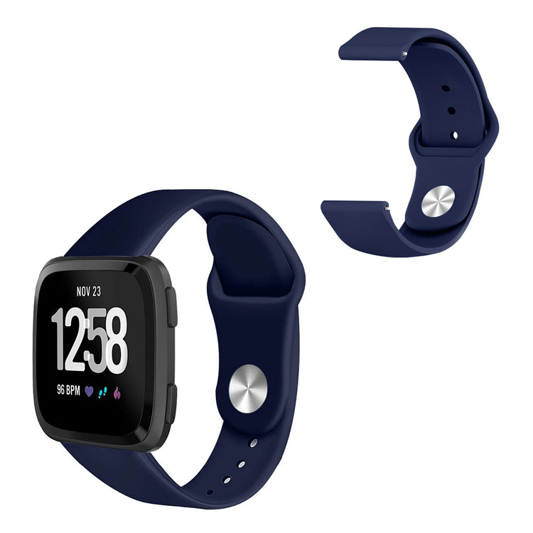 Solid Fitbit Versa 2 / Fitbit Versa Lite Silikone Rem - Blå#serie_10