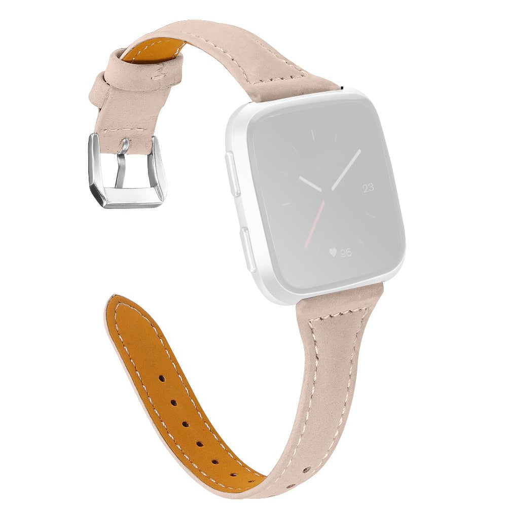 Elegant Fitbit Versa 2 / Fitbit Versa Lite Ægte læder Rem - Pink#serie_8