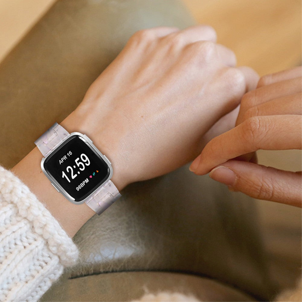 Vildt smuk Fitbit Versa 2 / Fitbit Versa Lite  Urrem - Hvid#serie_1