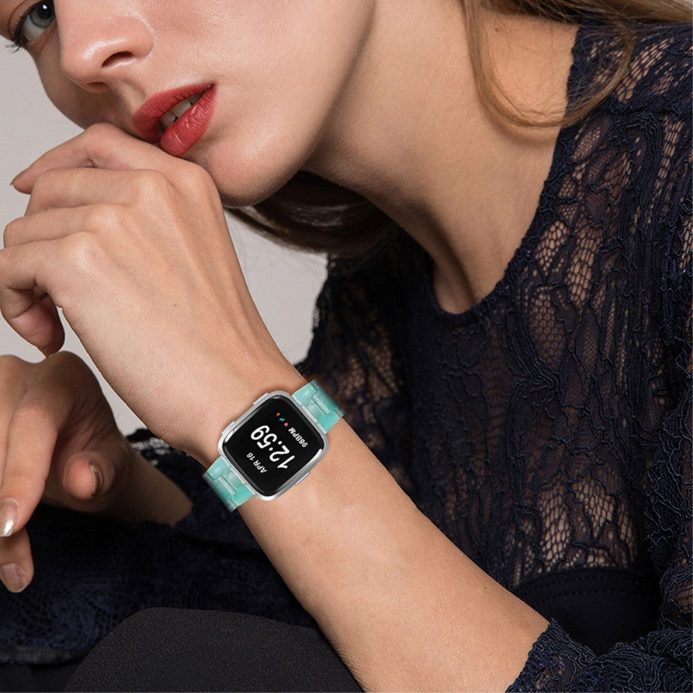 Vildt smuk Fitbit Versa 2 / Fitbit Versa Lite  Urrem - Grøn#serie_2