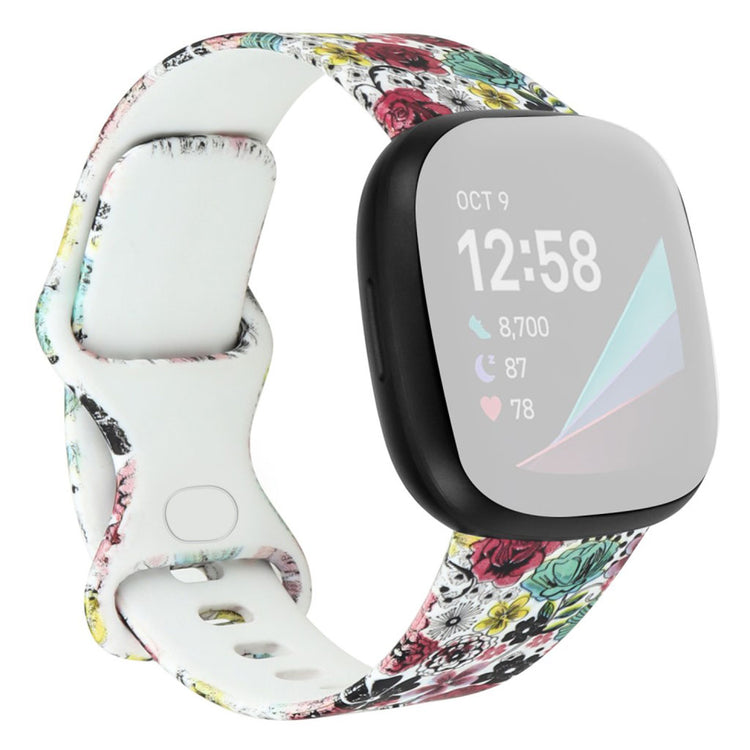 Meget hårdfør Fitbit Versa 3 Silikone Rem - Størrelse: L - Flerfarvet#serie_10