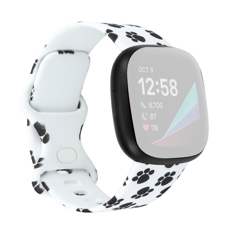 Meget kønt Fitbit Versa 3 Silikone Rem - Størrelse: S - Flerfarvet#serie_2