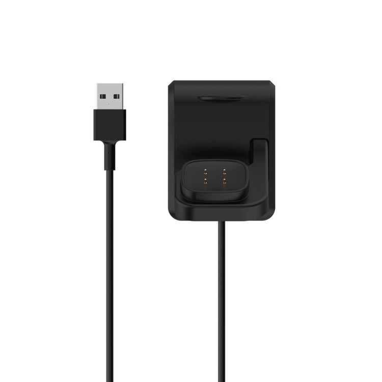 1m Plastik Fitbit Versa 3 / Fitbit Sense USB Ladestation - Sort#serie_014