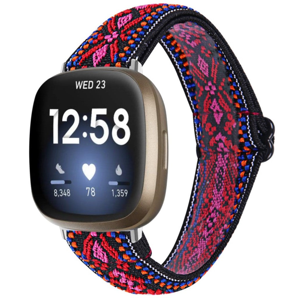 Helt vildt rart Fitbit Versa 3 / Fitbit Sense Nylon Rem - Rød#serie_15