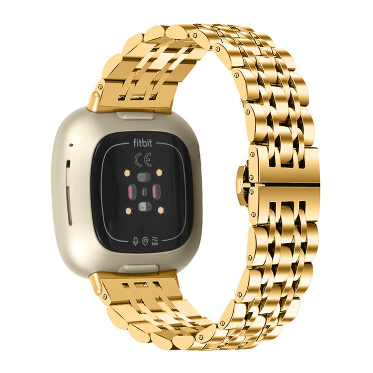 Rigtigt fantastisk Fitbit Versa 3 Metal Rem - Guld#serie_3