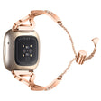 Assolutamente Alla Moda Fitbit Sense / Fitbit Versa 3 Metallo E Strass Cinturino