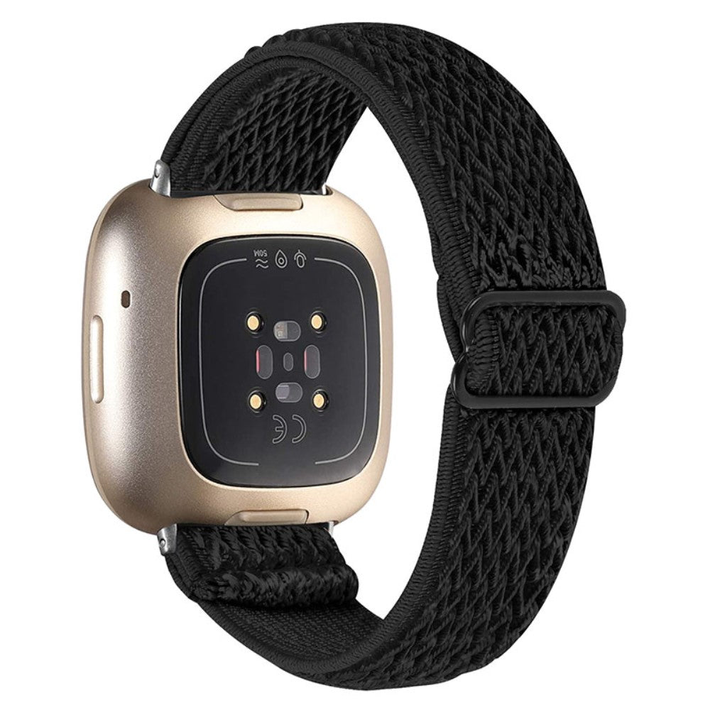 Mega fantastisk Fitbit Versa 3 Nylon Rem - Sort#serie_8