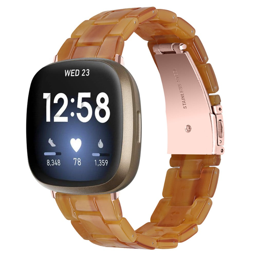 Superflot Fitbit Sense / Fitbit Versa 3 Plastik Rem - Brun#serie_6