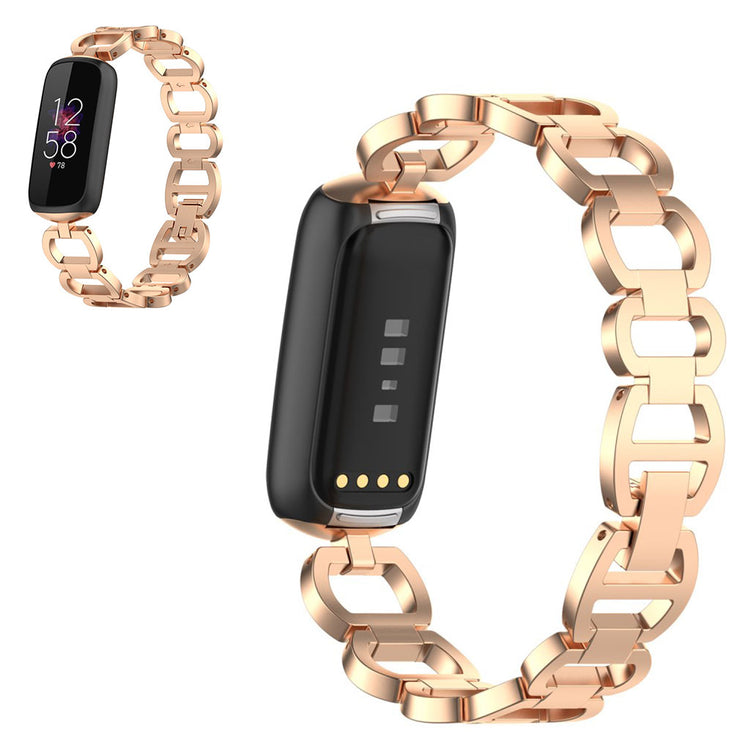 Rigtigt rart Fitbit Luxe Metal Rem - Pink#serie_4