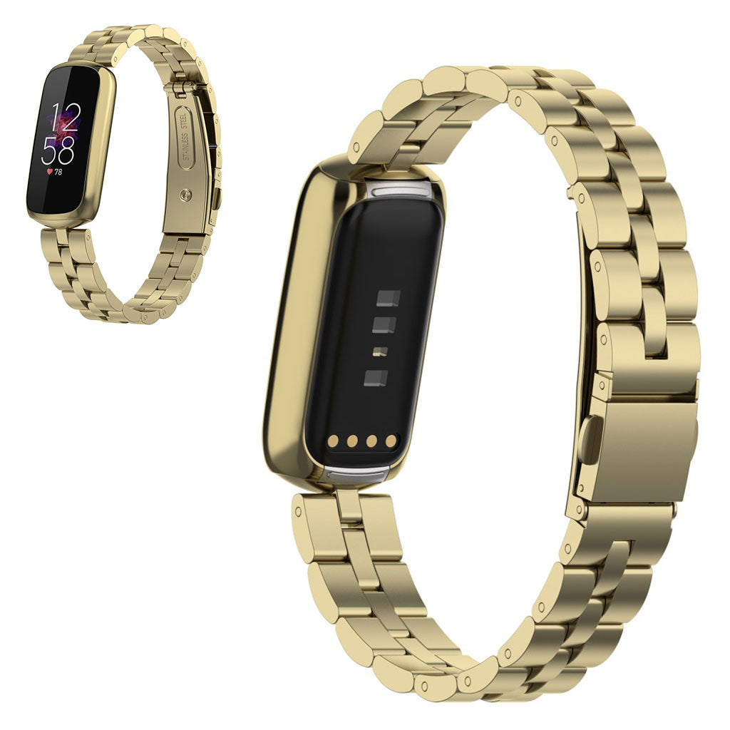 Vildt rart Fitbit Luxe Metal Rem - Guld#serie_2