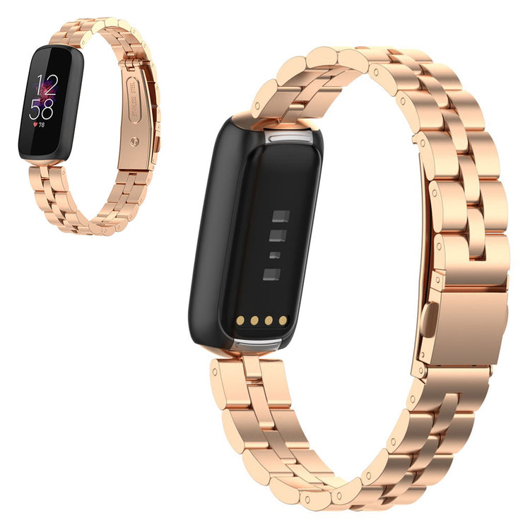 Vildt rart Fitbit Luxe Metal Rem - Pink#serie_3