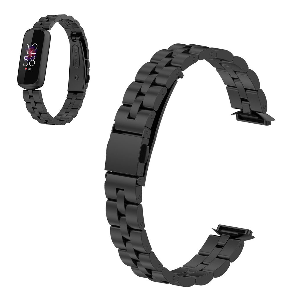 Helt vildt skøn Fitbit Luxe Metal Rem - Sort#serie_2