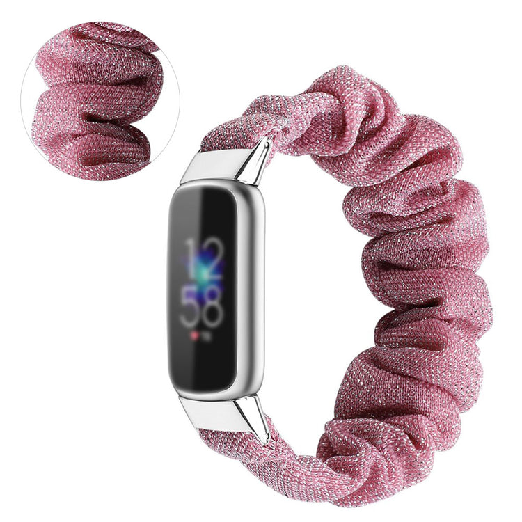 Vildt elegant Fitbit Luxe Nylon Rem - Størrelse: S - Pink#serie_4