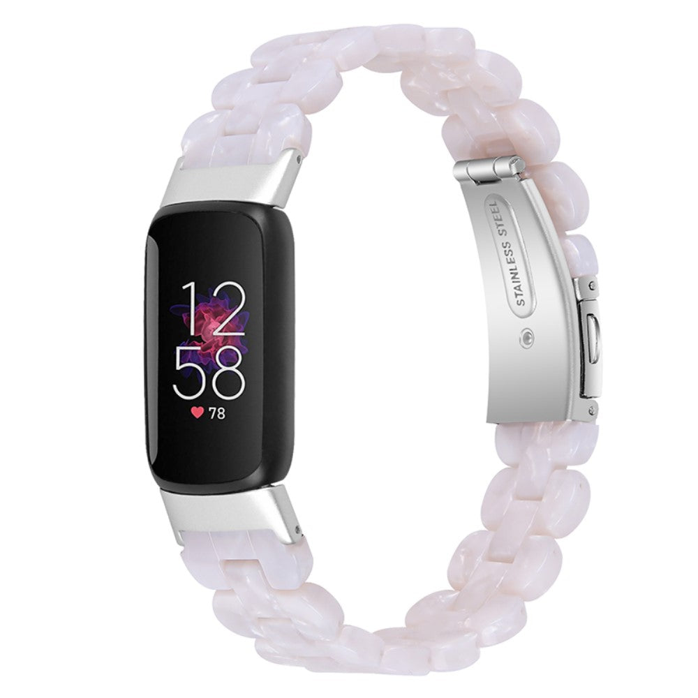 Meget elegant Fitbit Luxe Plastik Rem - Hvid#serie_10