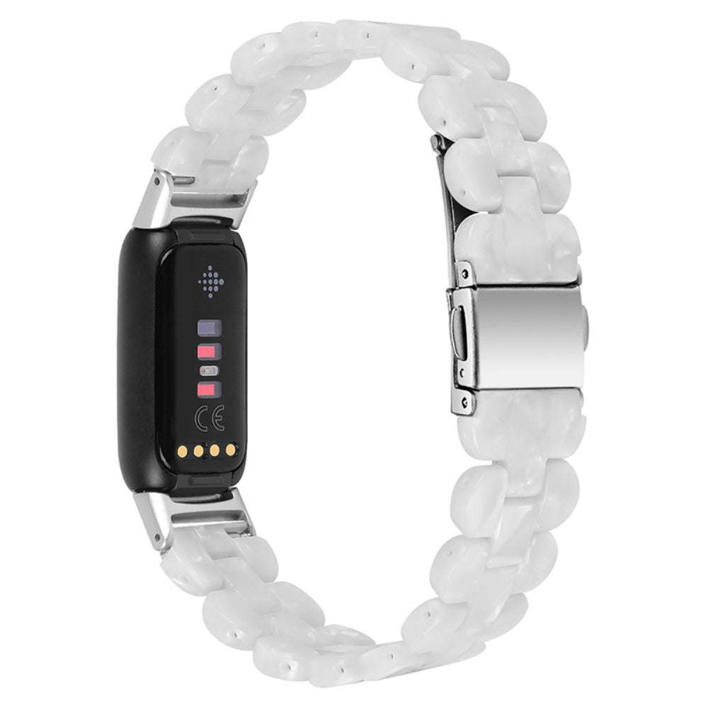 Nydelig Fitbit Luxe Plastik Rem - Hvid#serie_12